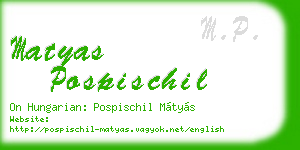 matyas pospischil business card